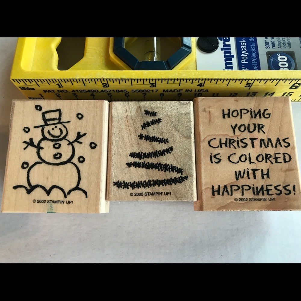 Christmas Theme Retired Rubber Stamps Group (E)